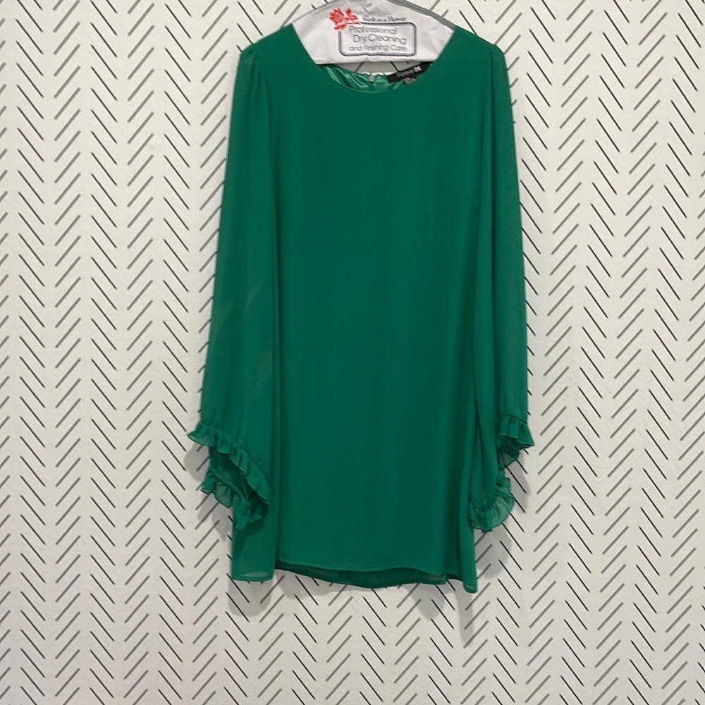 Bell Sleeves  Green  Mini dress/ Tunic.